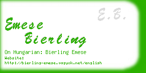 emese bierling business card